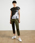 LUWEII-Tops-Clove Woven Front Tee Shirt- Ted Baker Romania